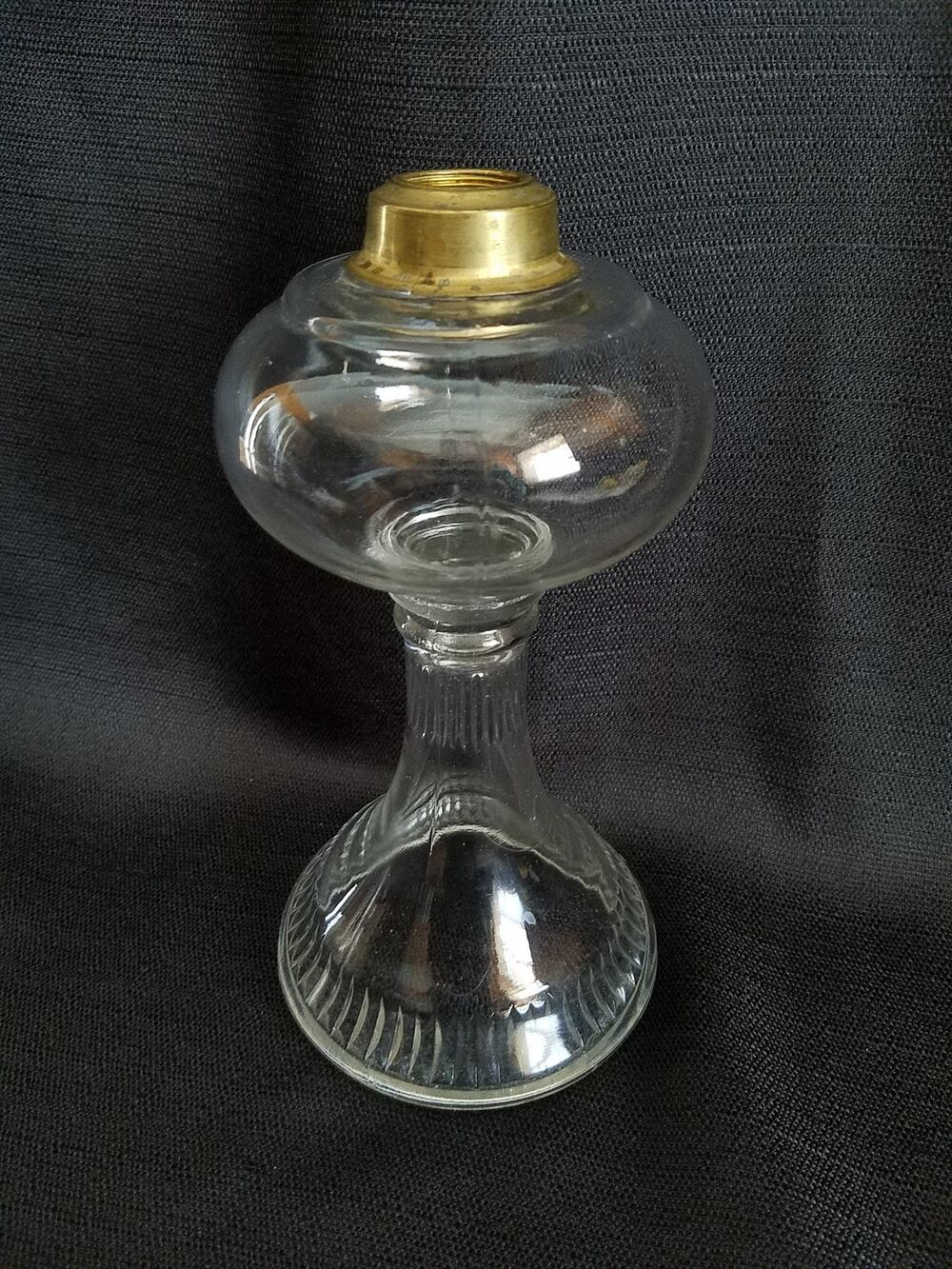Vintage Victorian Oil Lamp Font - Footed Circa 1900